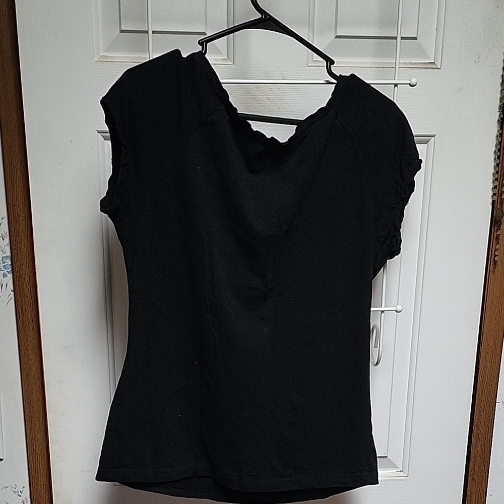 Bugle Boy Black Women's Blouse with Tie Detail - Picture 10 of 10